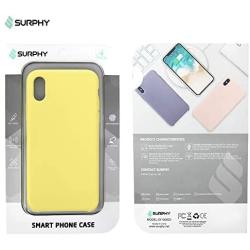 SURPHY Silicone Case for iPhone XR Case, Soft Liquid Silicone Shockproof Phone Case (with Microfiber Lining) Compatible with iPhone XR (2018) 6.1 inches (Yellow)