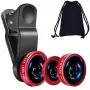 KINGMAS 3 in 1 Universal Fish Eye & Macro Clip Camera Lens Kit for iPad iPhone 8 7 6 Samsung BlackBerry and Most Smartphones KINGMAS 3 in 1 Universal Fish Eye & Macro Clip Camera Lens Kit for iPad iPhone 8 7 6 Samsung BlackBerry and Most Smartphones