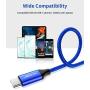 USB C to USB C 60W Charging Cable, JSAUX[2 Pack 6.6ft] USB Type C Charger Cord Compatible with Samsung Galaxy S20 S20+ S20 Ultra Note 10 Plus A80, Google Pixel 2/3/3a/4 XL, iPad Pro 2018 etc-Blue