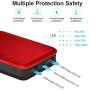Portable Charger, Vancely 10000mAh Power Bank 4.8A Dual Output Port Ultra-High Capacity External Cell Phone Battery Pack Compatible with iPhone iPad and More
