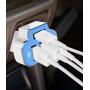 Aduro 4 Port Car Charger Adapter, 12V Fast Car Charger USB Adapter Power Station 5.2A/26W Output (Blue)