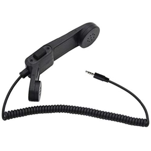USDREAM H250 Army Radio Microphone Military Handheld Speaker Mic with Shoulder PTT 3.5mm Audio Jack for Cell Phone, Smart Mobile Phone and More