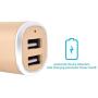 Tranesca Compatible 4.8A/24W Dual USB Port Car Charger for iPhone X 8 7 6S 6 Plus, 5 SE 5S 5 5C, Samsung Galaxy S9 S8 S7 S6 Edge, Note 8 4, LG G6 G5 V10 V20, HTC,Nexus, iPad Pro and More-Gold