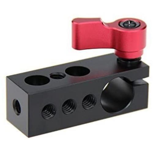 CAMVATE 15mm Rod Clamp Holder with 1/4" Thread for DSLR Rig Rail Support Magic Arm Monitor