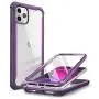 i-Blason Ares Case for iPhone 11 Pro Max 2019 Release, Dual Layer Rugged Clear Bumper Case with Built-in Screen Protector (Purple)