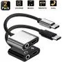 USB C/Type C to 3.5mm Aux Audio Headphone Charger and Music Jack Adapter, Compatible for Pixel 3 3XL 2 2XL, iPad pro 2018, HTC,Esential and so on Type c Products [2 Pack]