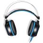 KOTION EACH GS500 Professional 3.5mm PC Stereo Gaming Headset, Bass Headphones, Comfortable Headband with in-line Mic, Integrated Microphone, LED Light for PS4 PC Computer Laptop Mobile Phones (Blue)