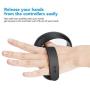 KIWI design Knuckle Strap for Oculus Quest/Oculus Rift S Touch Controller Grip Accessories (Black, 1 Pair)