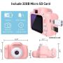 goopow Kids Children Camera, Child Digital Video Mini Camera for Girls with a Cartoon Soft Silicone Cover for Outdoor Play, Toys for Girls 3-8 Years Old, Best Christmas Birthday Gift for Girls (Pink)