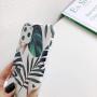 Hapitek iPhone 11 Pro Max Case, iPhone 11 Pro Max Cases, Slim Soft Flexible TPU Marble Floral Pattern Protective Cover for Apple iPhone 11 Pro Max 6.5” Green Leaves
