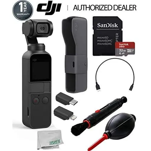 DJI Osmo Pocket Handheld 3 Axis Gimbal Stabilizer with Integrated Camera Starters Bundle DJI Osmo Pocket Handheld 3 Axis Gimbal Stabilizer with Integrated Camera Starters Bundle