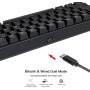 MOTOSPEED 60% Mechanical Gaming Keyboard Compact 61 Keys RGB Backlit Wired/Wireless 3.0 Type-C Gaming/Office Keyboard for PC/Mac/Linux/iPad/iPhone/Smartphone/Laptop Red Switch