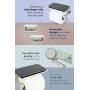 Neater Nest Reversible Adhesive Toilet Paper Holder with Phone Shelf, Supports Large Rolls, Modern Style (Brushed, 1-Roll)