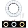 Whellen Selfie Ring Light for Phone Laptop Tablets Camera Photography Video, Rechargeable LED Clip On Light (Black)