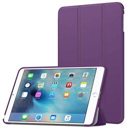 ORIbox Case for iPad 7th 10.2(2019)/iPad Air 3rd 10.5(2019) /iPad Pro 2nd 10.5(2017), Premium Silk Pattern Trifold Stand Smart Cover with Hard PC Back Cover, 10.2/10.5 inch,Purple