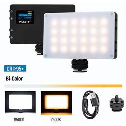 VILTROX LED On Camera Video Light, Mini Rechargeable 3000mAh Built-in Lithium Battery 8W/720LM CRI95+ Bi-Color 2500K-8500K Portable Professional Photography Lamp for Shooting YouTube Vlog Filming