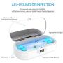 UV Cell Phone Clean Box, Wireless Charging Station Portable Smart Phone Cleaner Cell Phone Cleaners for iPhone Android Phones Toothbrush Jewelry Watches