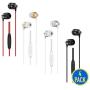 4 Pairs Ear Bud Headphones with Microphone (G06), Wholesale 3.5mm Wired Earphones Headsets Bulk Accessory for Android iOS Smartphone, Cell Phone, MP3, Media Player, Laptop, PC, Chromebook, Gaming