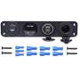 Dual USB Socket Charger 2.1A Switch Panel for Car Boat Marine RV Truck Camper Vehicles GPS Mobiles (Blue)