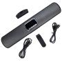 LarKoo Ultra Portable Wireles Rechargeable Handsfree Bracket Bluetooth Speaker Stereo System Phone Holder Mount Stand for Android Smartphones and Tablets iPad iPhone 5S 6 6S 7 8 Plus X (Black)