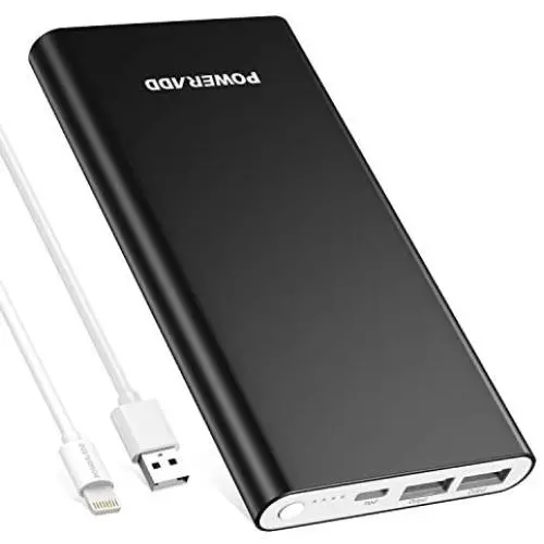 POWERADD Pilot 4GS 12000mAh Portable Charger with 8 Pin Input & Dual 3A Port External Battery Pack Compatible with iPhone, iPad, Samsung Galaxy and More - Black (8 Pin Cable Included) POWERADD Pilot 4GS 12000mAh Portable Charger with 8 Pin Input & Dual 3A Port External Battery Pack Compatible with iPhone, iPad, Samsung Galaxy and More - Black (8 Pin Cable Included)