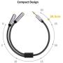 Headsets Splitter Adapter, 3.5mm Jack Separate Headphone & Mic Plug Adapter 3.5mm Combo Audio Adapter Cable for PS4 Gaming Headset PC Xbox One Nintendo Switch Laptop -DuKabel Top Series