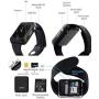 Qidoou Smart Watch Fitness Tracker,Smartwatches Compatible Android iOS Touchscreen Step Calorie Sleep Sedentary Monitor Waterproof, Call Message Music with SIM SD Slots Men Women (Black1)