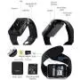 Qidoou Smart Watch Fitness Tracker,Smartwatches Compatible Android iOS Touchscreen Step Calorie Sleep Sedentary Monitor Waterproof, Call Message Music with SIM SD Slots Men Women (Black1)