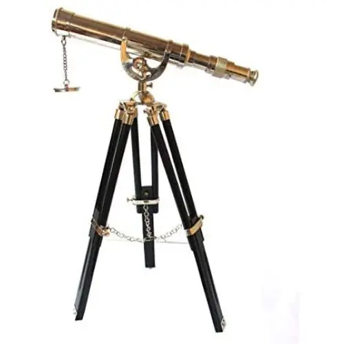 Vintage Tripod Reflecting Telescope Antique Dutch Brass Nautical Unique Eyepiece Harbour Master Stand Vintage Tripod Reflecting Telescope Antique Dutch Brass Nautical Unique Eyepiece Harbour Master Stand