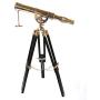 Vintage Tripod Reflecting Telescope Antique Dutch Brass Nautical Unique Eyepiece Harbour Master Stand