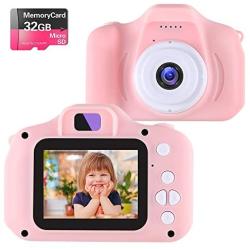 NINE CUBE Kids Camera Digital Camera for 3-10 Year Old Girls,Toddler Toys Video Recorder 1080P 2 Inch,Children Camera Birthday Festival Gift for 3 4 5 6 7 8 9 Year Old Boys(32G SD Card Included)