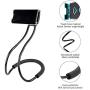 NCElec 011 Neck Cell Desk Bed,Bike and Motorcycle Mount,Universal Lazy Bracket Mobile Phone Stand Holder (Black)