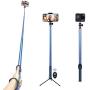 Selfie Stick with Tripod & Bluetooth Remote Extendable from 20 to 98.4 with Built-in Bluetooth Remote Shutter Grip Holder Mount for iPhone Samsung Android Most Mobile Phones