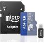 AGPTEK 128GB Micro SD Card, TF Memory Card UHS-I U3 with Card Reader, 100 MB/s, Compatible with Mp3 Player, Android Smartphones,Tablets,Interchangeable-Lens Cameras