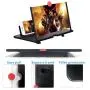 12" Screen Magnifier –3D HD Mobile Phone Magnifier Projector Screen for Movies, Videos, and Gaming–Foldable Phone Stand with Screen Amplifier–Supports All Smartphones(Black) 12" Screen Magnifier –3D HD Mobile Phone Magnifier Projector Screen for Movies, Videos, and Gaming–Foldable Phone Stand with Screen Amplifier–Supports All Smartphones(Black)