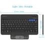 Arteck HB220B Universal Backlit 7-Colors & Adjustable Brightness Multi-Device Slim Portable Wireless Bluetooth 3.0 Keyboard for iOS, Android, Windows Tablet PC Smartphone Built in Rechargeable Battery