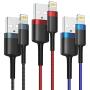 LTI-Direct Lightning Cable iPhone Charger Cable, 3PACK 10FT Nylon Braided Fast Charging & Sync Cord for iPhone XS/XR/X/8/8 Plus/7/6/6/5/iPad