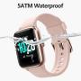 Lintelek Smart Watch with 1.3" LCD Full Touch Screen, Large Screen Fitness Tracker with Heart Rate Monitor, Pedometer, Sleep Tracker, Waterproof Activity Tracker for Men, Women and Gift (Pink)