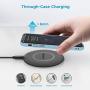 LETSCOM Wireless Charger,Qi-Certified 15W Fast Wireless Charging Pad with QC3.0 AC Adapter,Compatible with iPhone 11/11 Pro/XS Max/XR/XS/X/8/8+/Airpods,Galaxy Note 10/Note 10+/S10/S10+/S9/S8