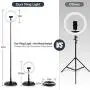 12 Inch Selfie Ring Light with Stand and Phone Holder, Foldable Makeup Light 20.8&quot - 67” Stretchable,3 Color Modes, USB Powered LED Selfie Light Ring for iPhone and Android,TIK Tok Light Mobile Stand.