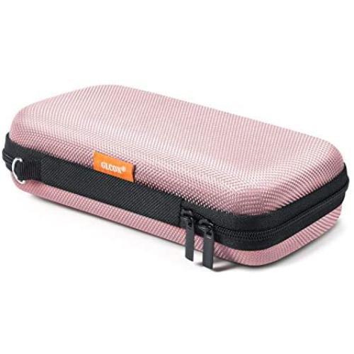 GLCON Cell Phone Carrying Case,Portable Hard EVA Case Protection for External Battery,GPS,Hard Drive,USB/Charging Cable,Mesh Inner Pocket,Zipper Enclosure and Durable Exterior,Travel Pouch Bag,Pink