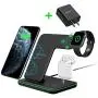 Intoval Wireless Charger,3 in 1 Wireless Charging Station for Apple Watch/Airpods,Qi Certified Wireless Charging Stand for iPhone 11/11 Pro/XS Max/XS XR All Qi-Enabled Phones.(with AC Adapter)