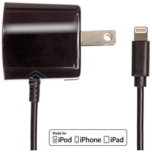 Apple Certified iPhone Lightning Charger - Wall Plug - for iPhone 11 Pro XS Max X XR XS SE 8 Plus 7 6S 6 5S 5 5C - Pins Fold - 2.1a Rapid Power - Take for Travel - Black