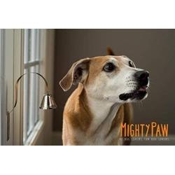 Mighty Paw Metal Potty Bell, an All Metal Dog Doorbell with Sleek Silver Bell and Support, The Thick-Walled Durable Bell Optimizes Sound Quality. Includes Training Guide