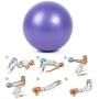 Ayunjia 5 Pcs Yoga Equipment Set EVA Exercise Ball Workout Brick Bolster Stretch Belt Aid Gym Pilates Training Body Shaping Fitness Equipment (Purple)