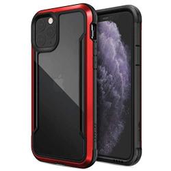 X-Doria Raptic Shield, iPhone 11 Case (Formerly Defense Shield) - Military Grade Drop Tested, Anodized Aluminum, TPU, and Polycarbonate Protective Case for Apple iPhone 11, Red