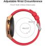 MoKo Band Compatible with Samsung Galaxy Watch 3 45mm/Galaxy Watch 46mm/Galaxy Gear S3 Classic/Frontier/Ticwatch pro/E2/S2/Huawei Watch GT 2e 46mm, 22mm Silicone Replacement Strap - Red