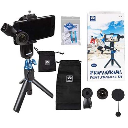 SIRUI VK-3K Handheld Gimbal Stabilizer and Selfie Stick with 18mm Wide Angle Lens, Compatible with Most Smartphones