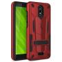 Phonelicious Radiant Core Cricket Icon Smartphone Case with kickstand Heavy Duty Rugged Slim Durable Hybrid Dual Layer Shockproof Phone Cover Compatible Cricket Icon (Red)