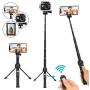 Selfie Stick,45 Inch Extendable Selfie Stick Tripod with Rechargeable Wireless Remote and Phone Tripod Stand,Compatible with iPhone 11 Pro Xs X 8 7 6 Plus,Samsung Galaxy Note10 S10 S9 S8,Gopro
